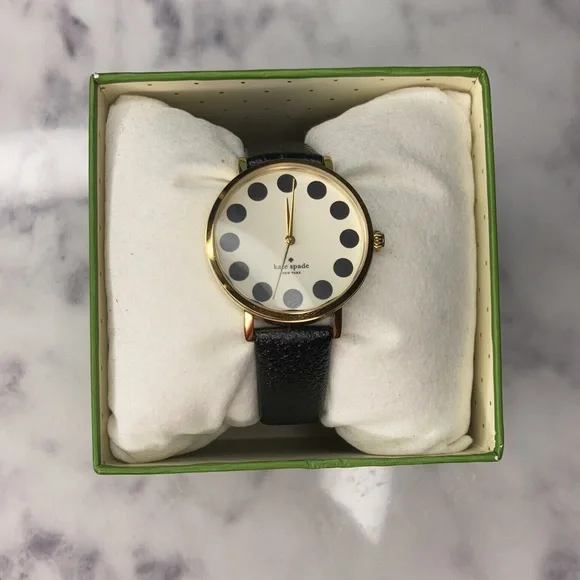 🆕 NWOB Kate Spade Black Genuine Leather Watch - Picture 3 of 9